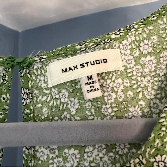 Max Studio Green and White‎ Floral Flowy Sleeveless Maxi Dress, size M - Picture 3 of 7